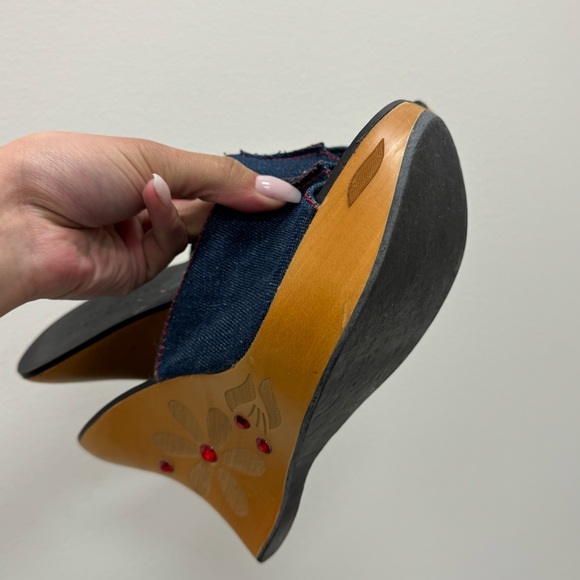 Y2K Colin Stuart denim wedges - Picture 2 of 4